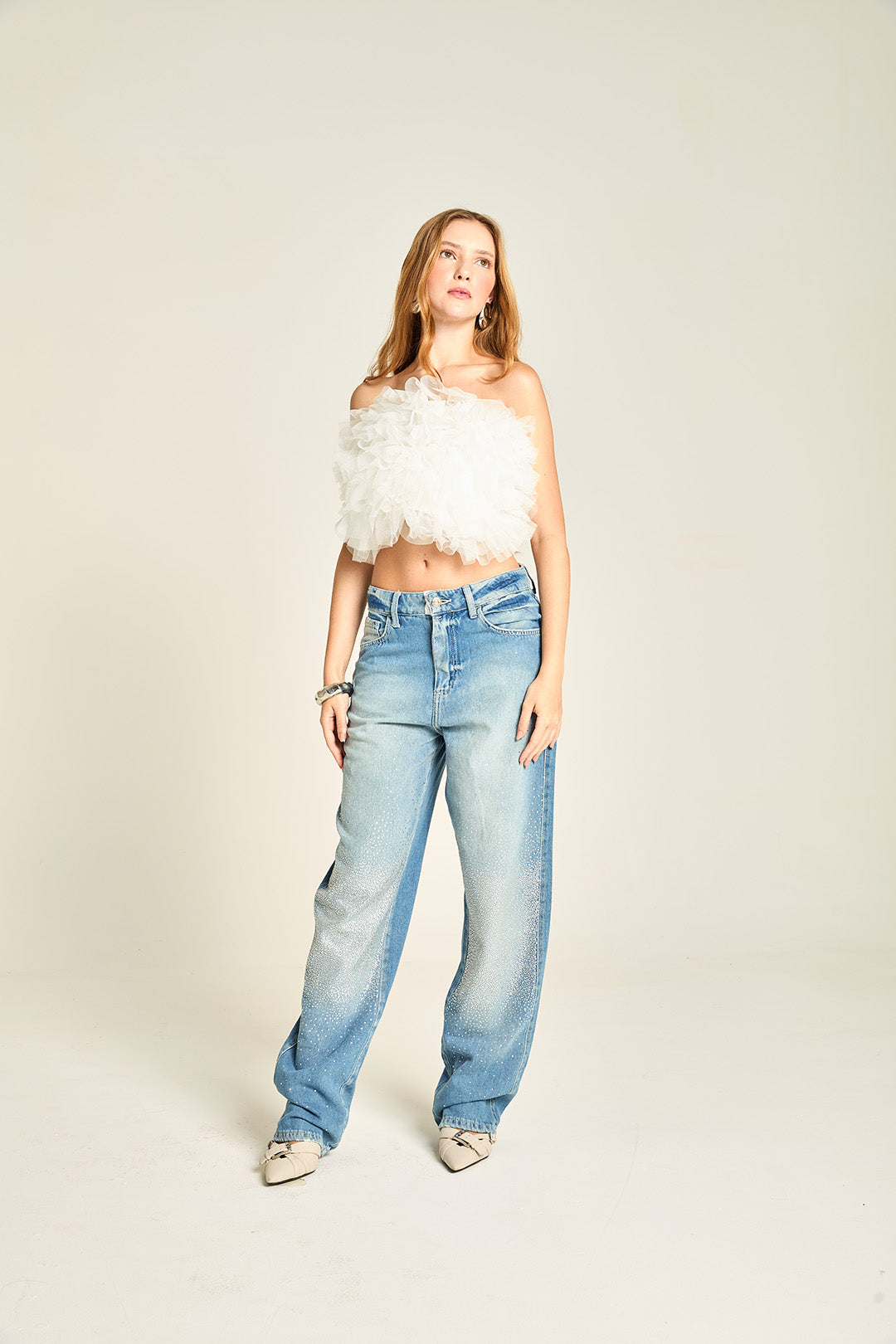 CALCA  RETA ALTA BLUE CLARO C/ TERMO