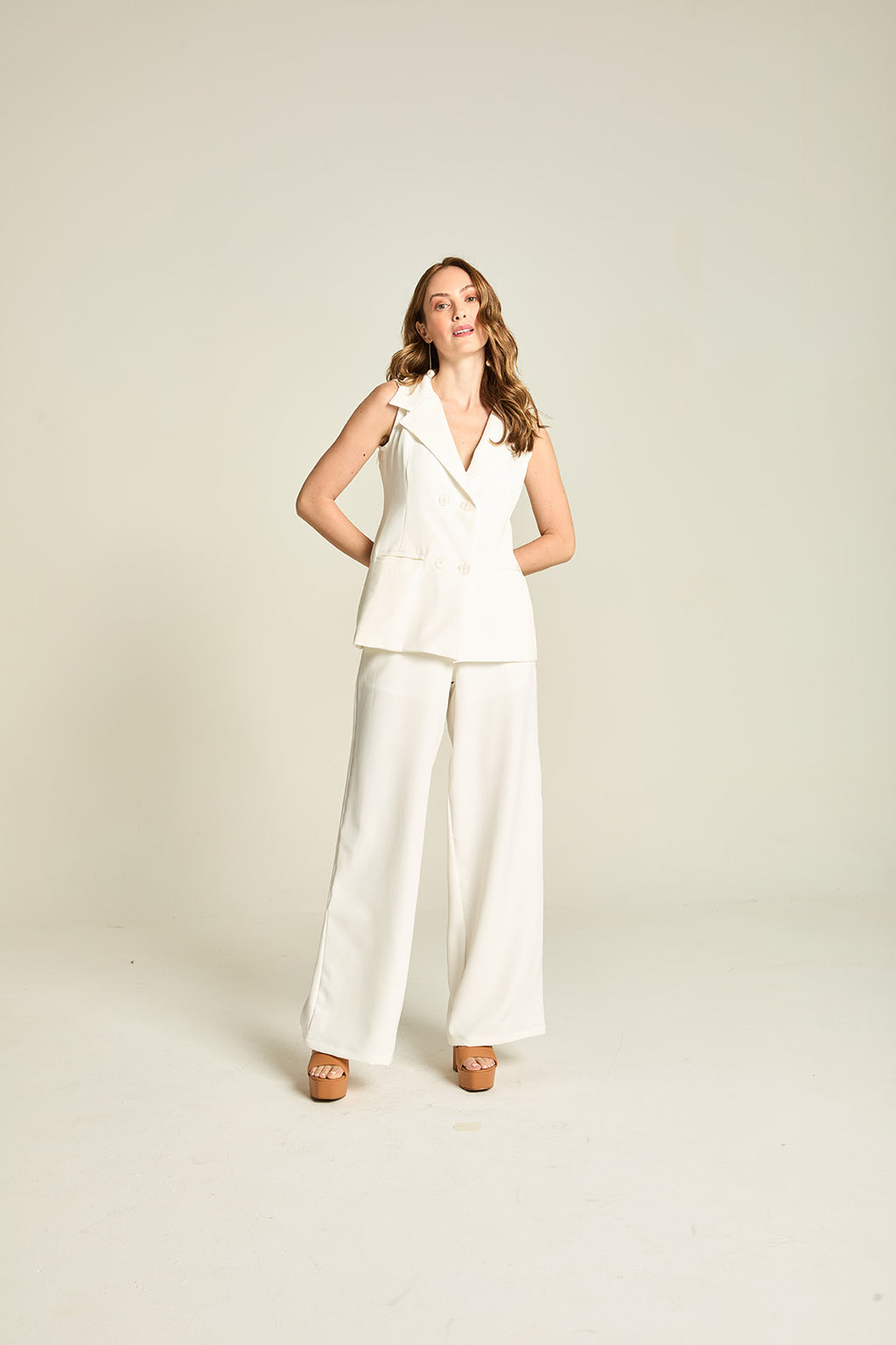 CONJUNTO COLETE E CALCA ALFAIATARIA