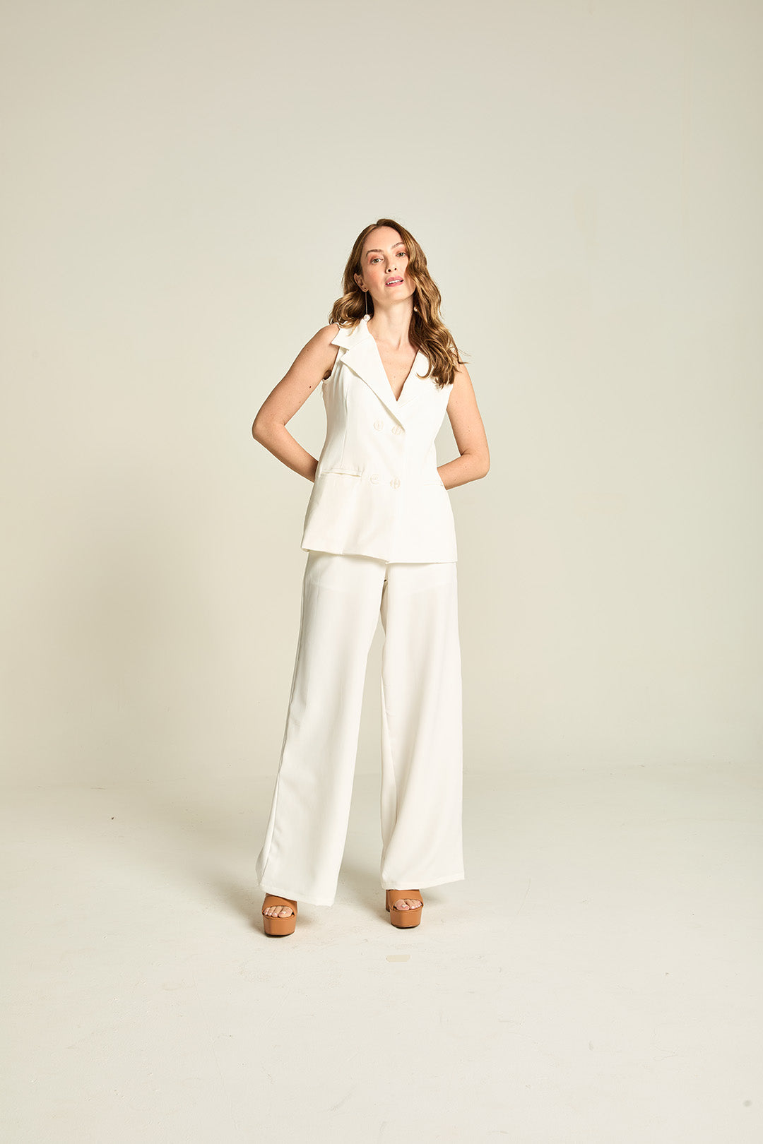 CONJUNTO COLETE E CALCA ALFAIATARIA
