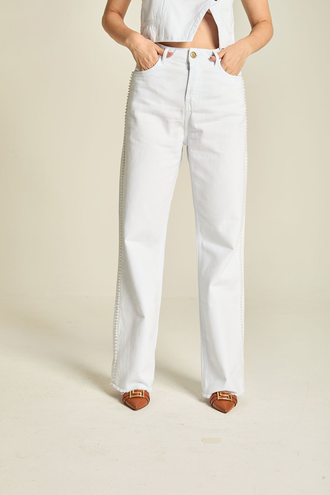 CALCA WIDE LEG BRANCO
