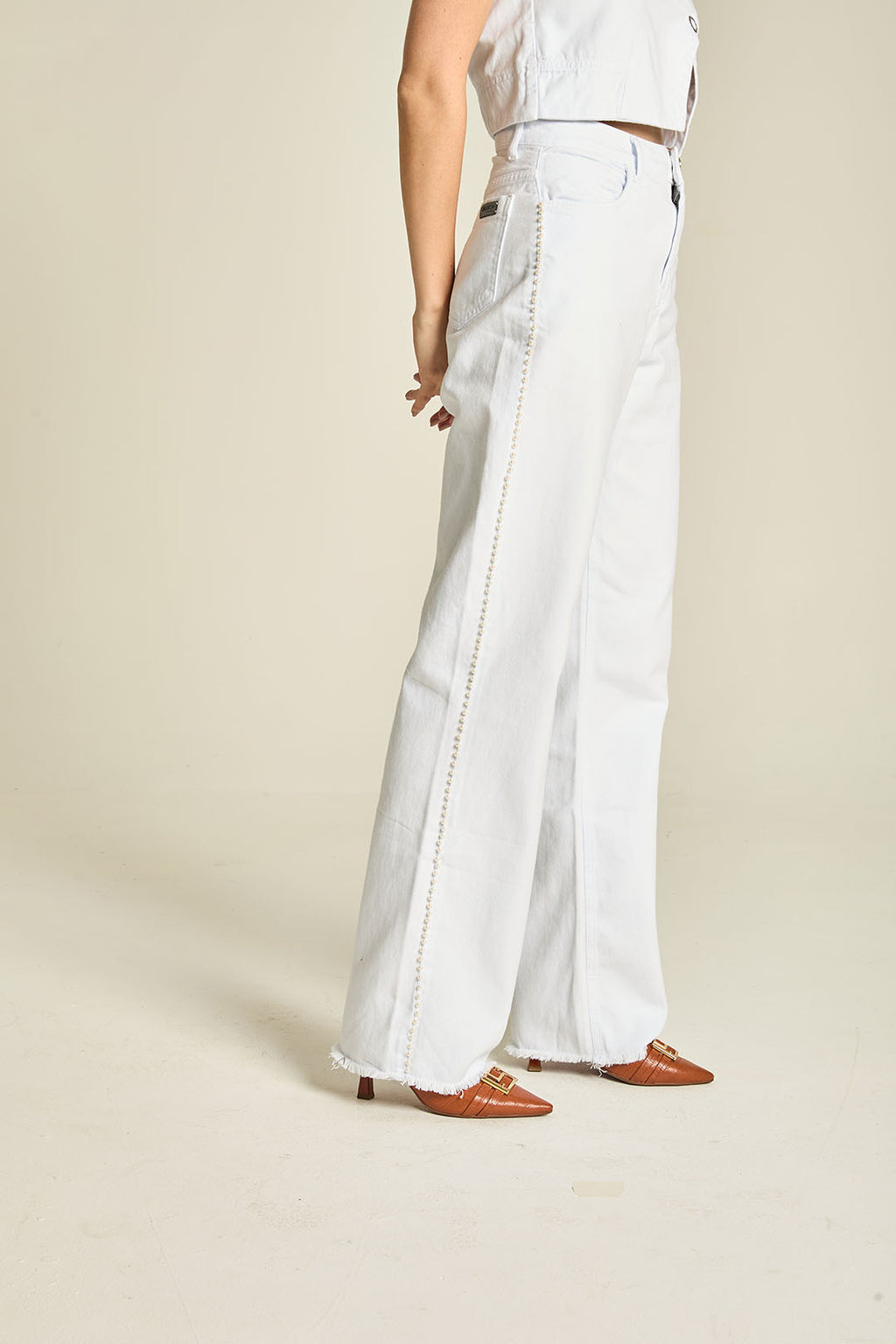 CALCA WIDE LEG BRANCO