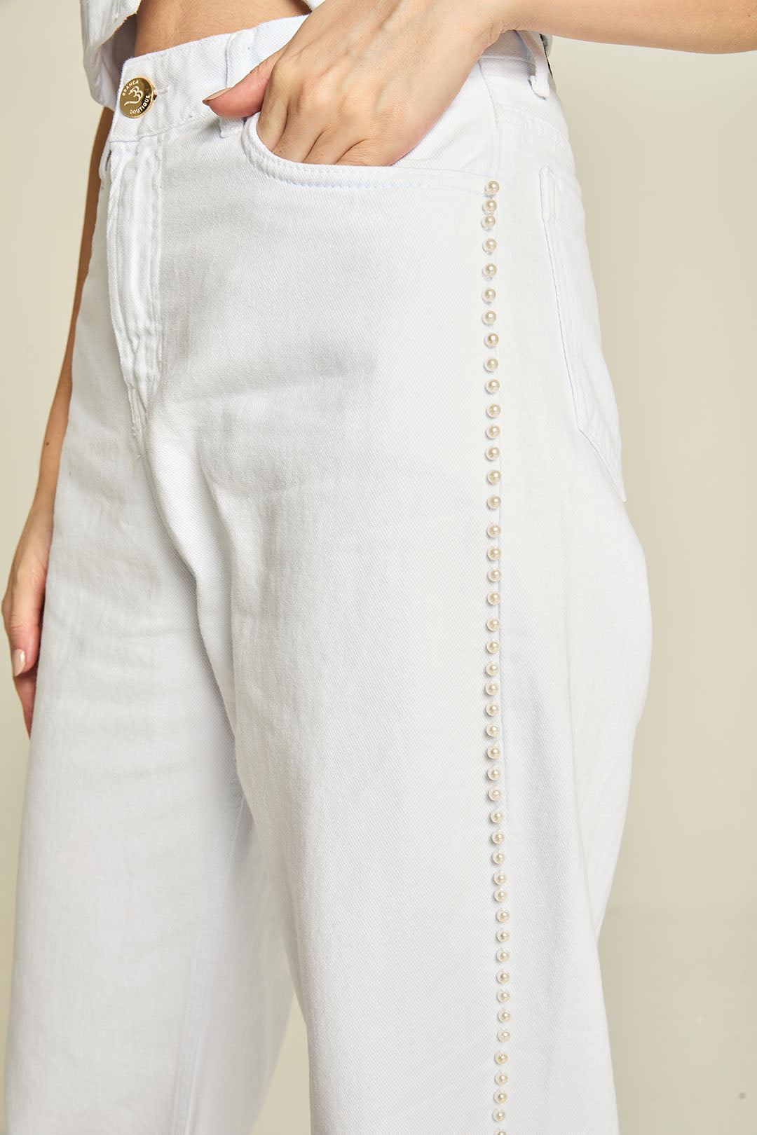 CALCA WIDE LEG BRANCO