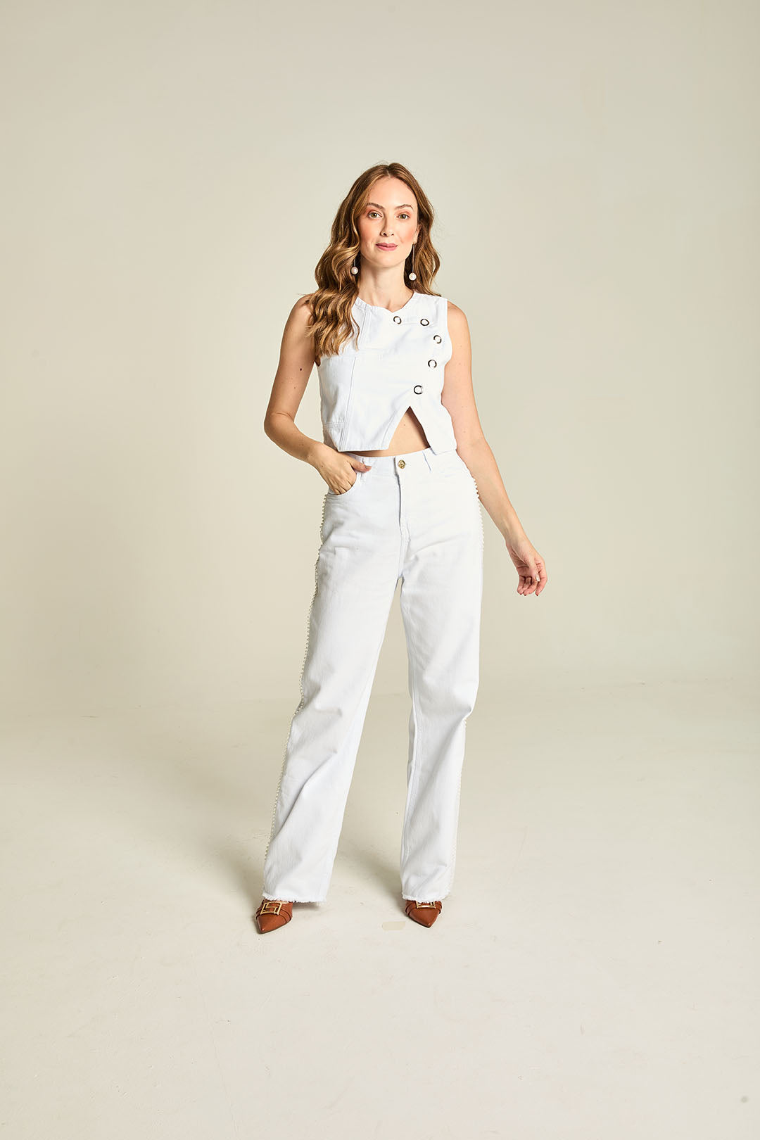 CALCA WIDE LEG BRANCO