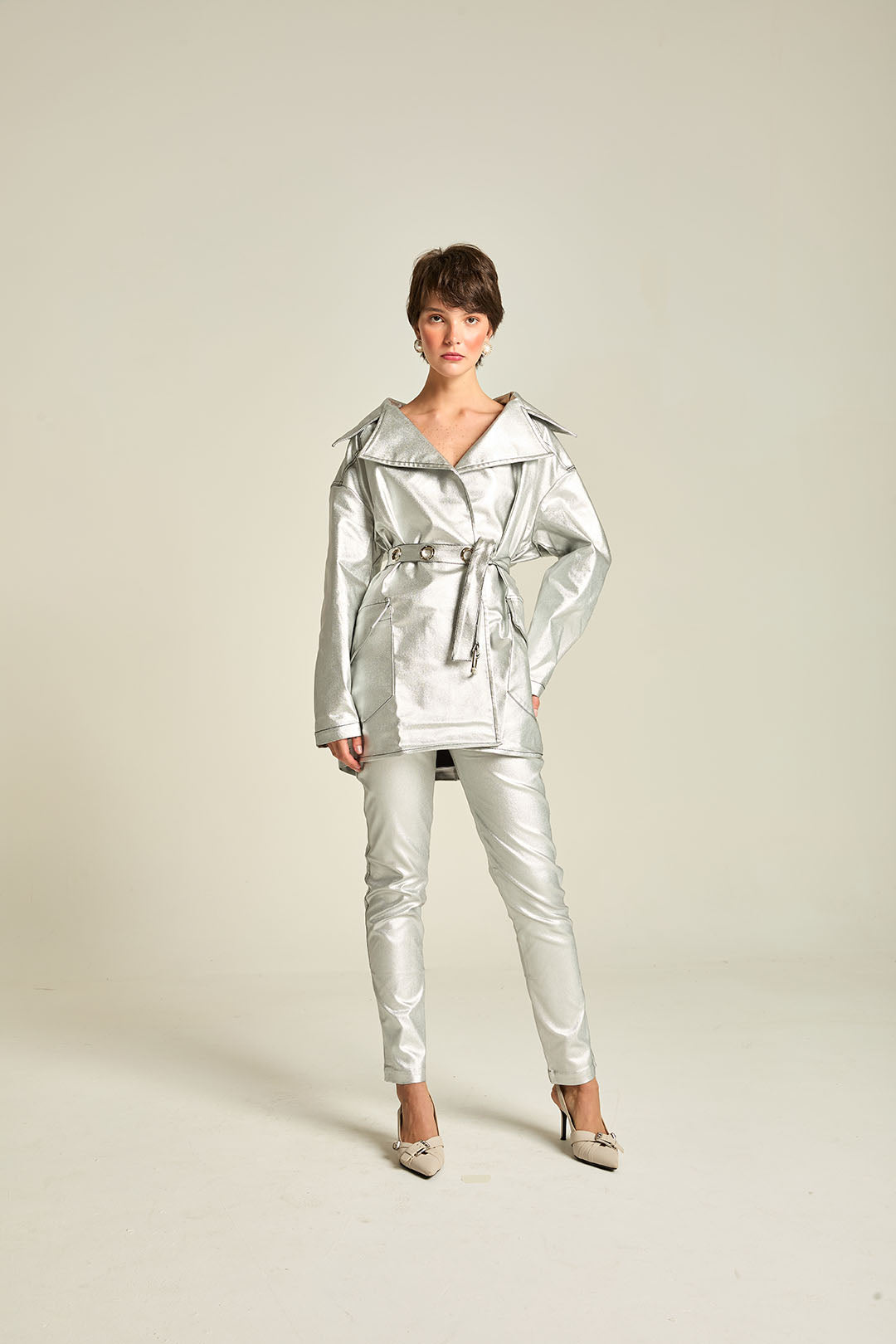 PARKA BENGALINE C/ FOIL - PRATA