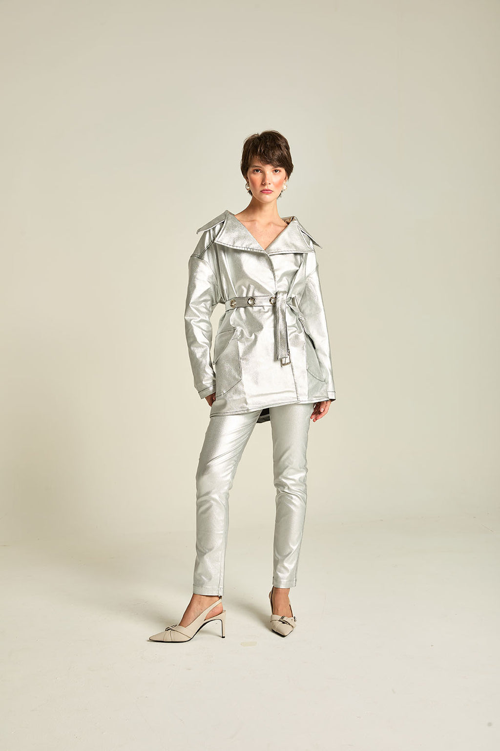 PARKA BENGALINE C/ FOIL - PRATA