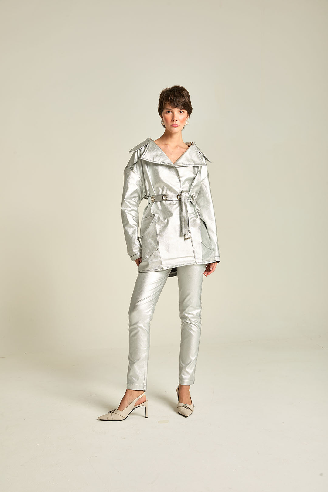 PARKA BENGALINE C/ FOIL - PRATA