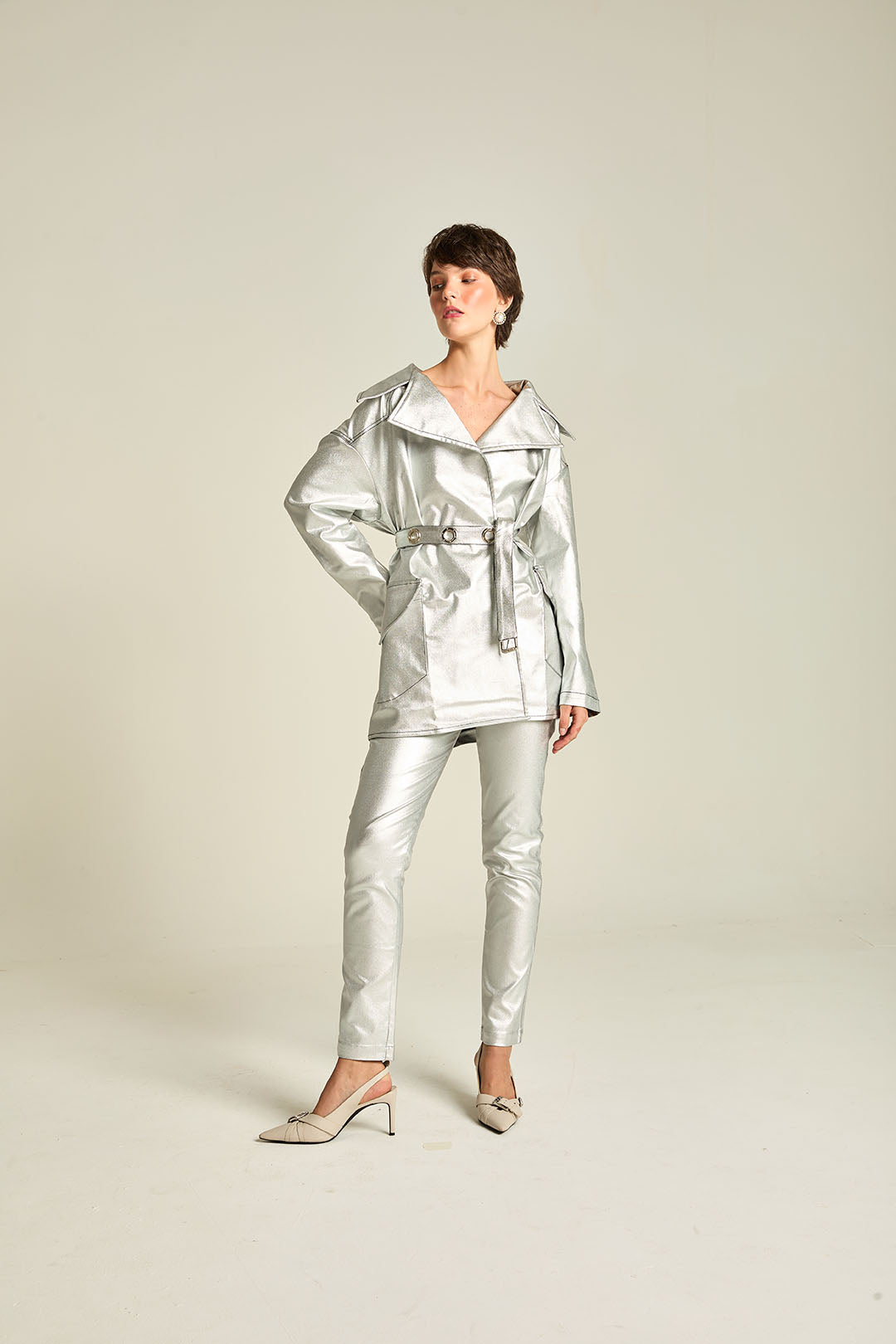PARKA BENGALINE C/ FOIL - PRATA