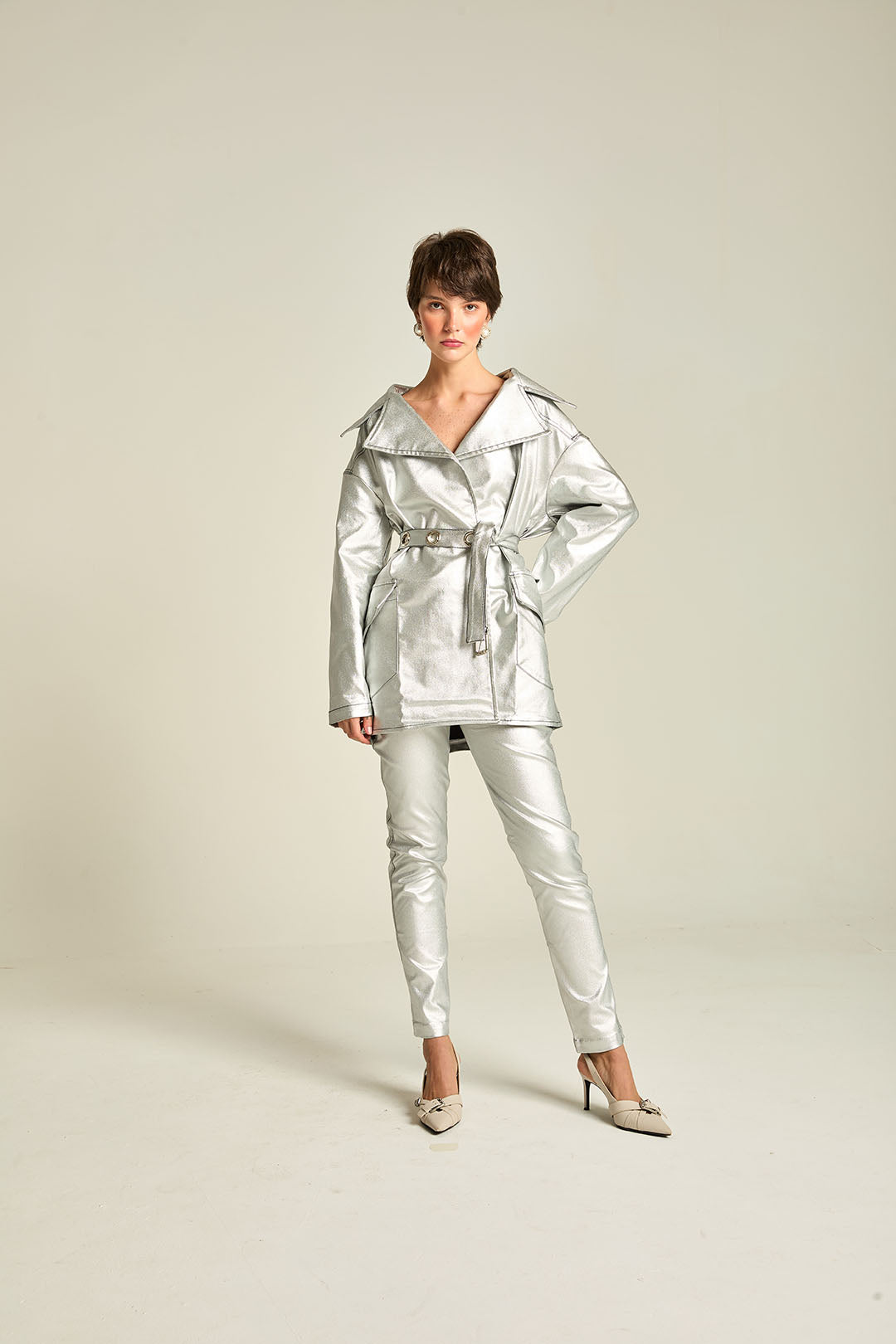 PARKA BENGALINE C/ FOIL - PRATA