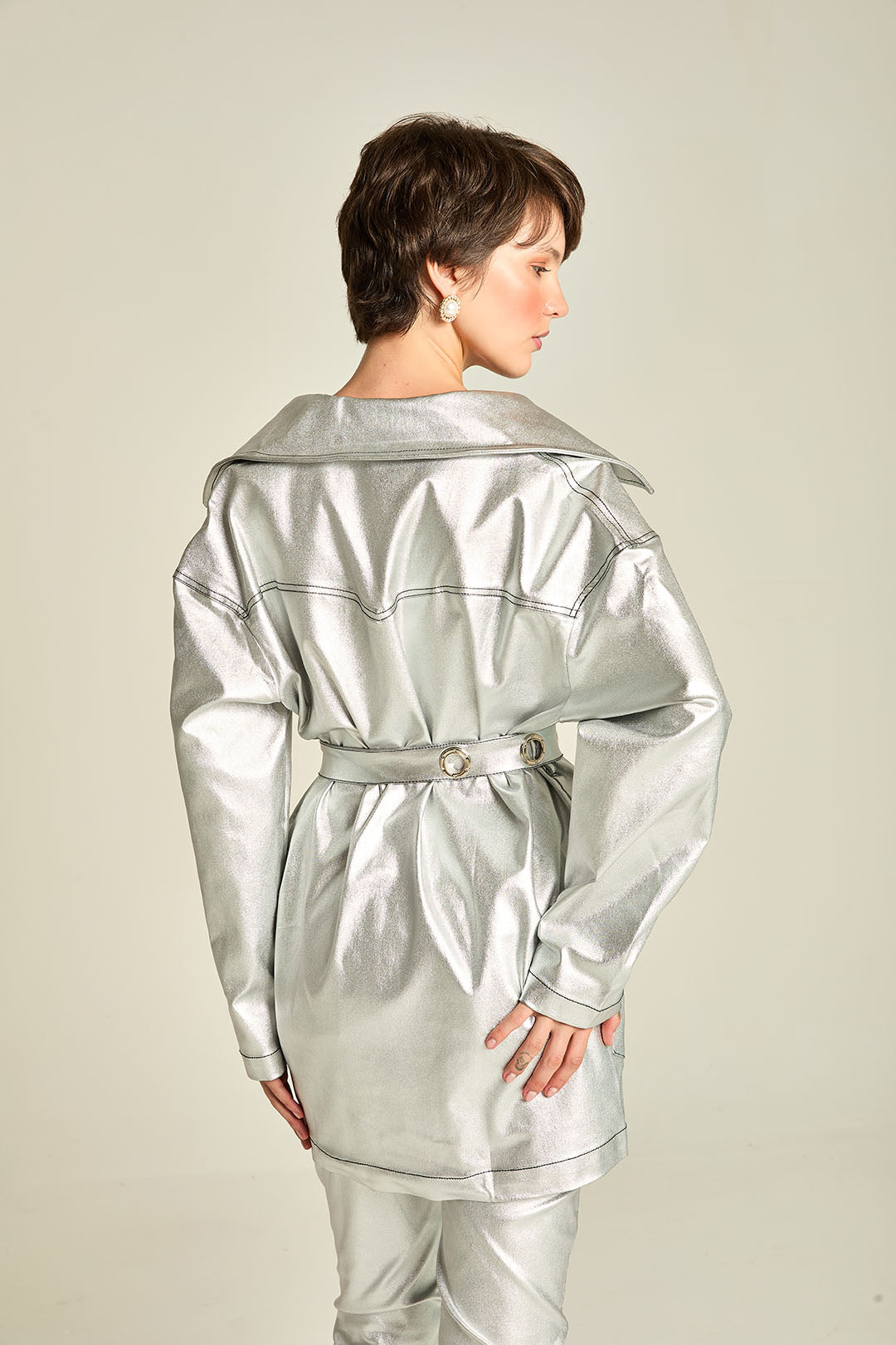 PARKA BENGALINE C/ FOIL - PRATA