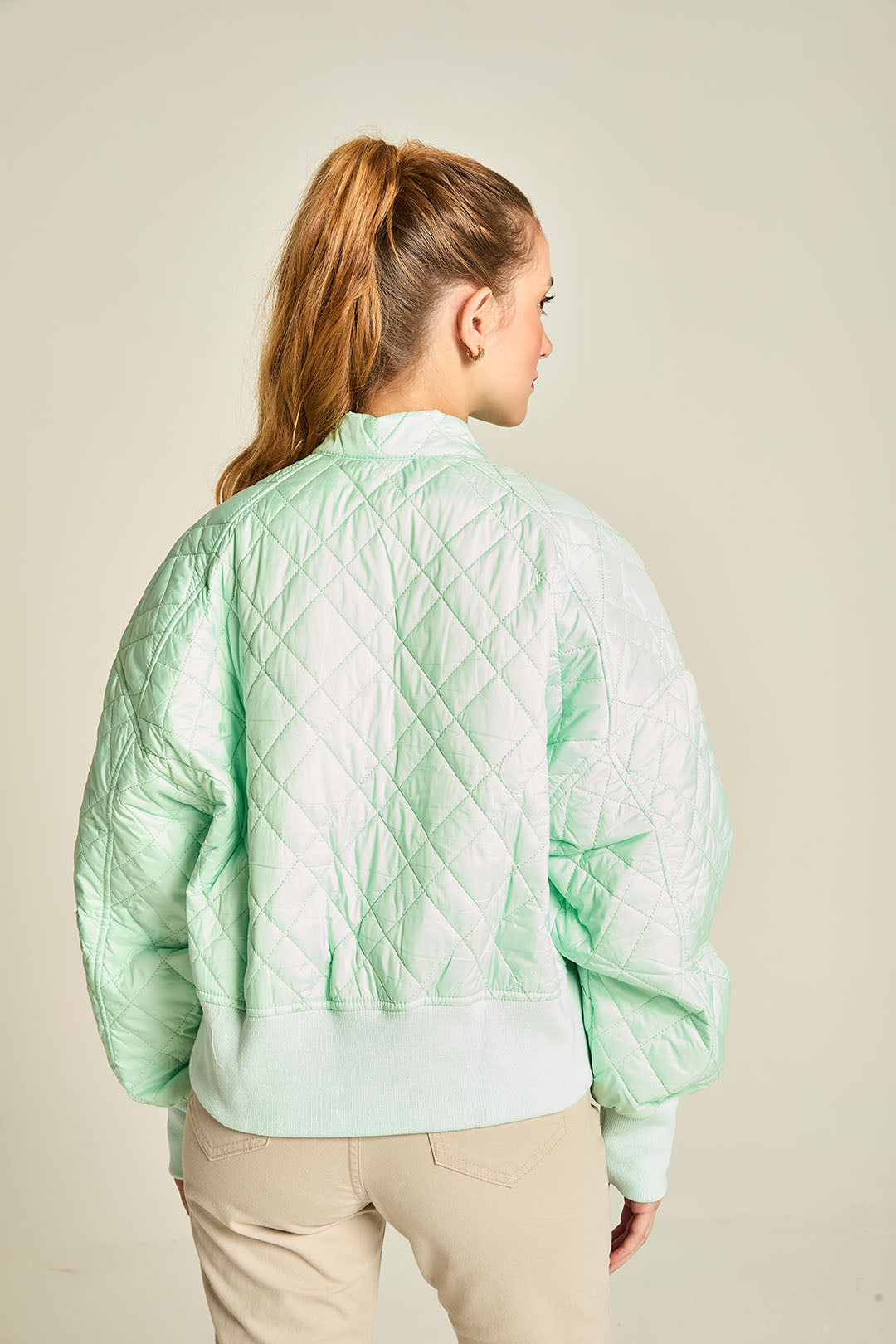 JQ BOMBER PUFFER GEOMETRICO