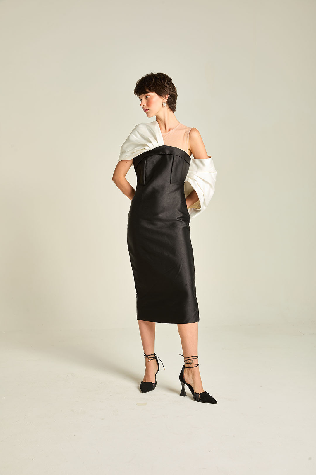 VESTIDO TUBINHO TAFETÁ