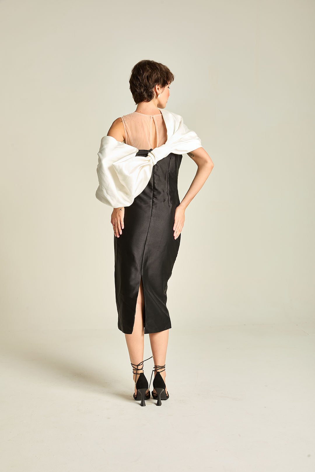 VESTIDO TUBINHO TAFETÁ