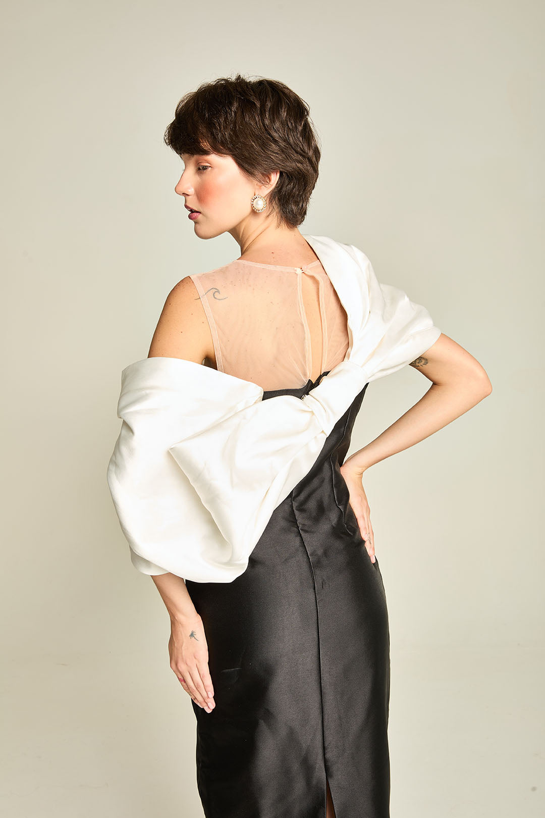 VESTIDO TUBINHO TAFETÁ