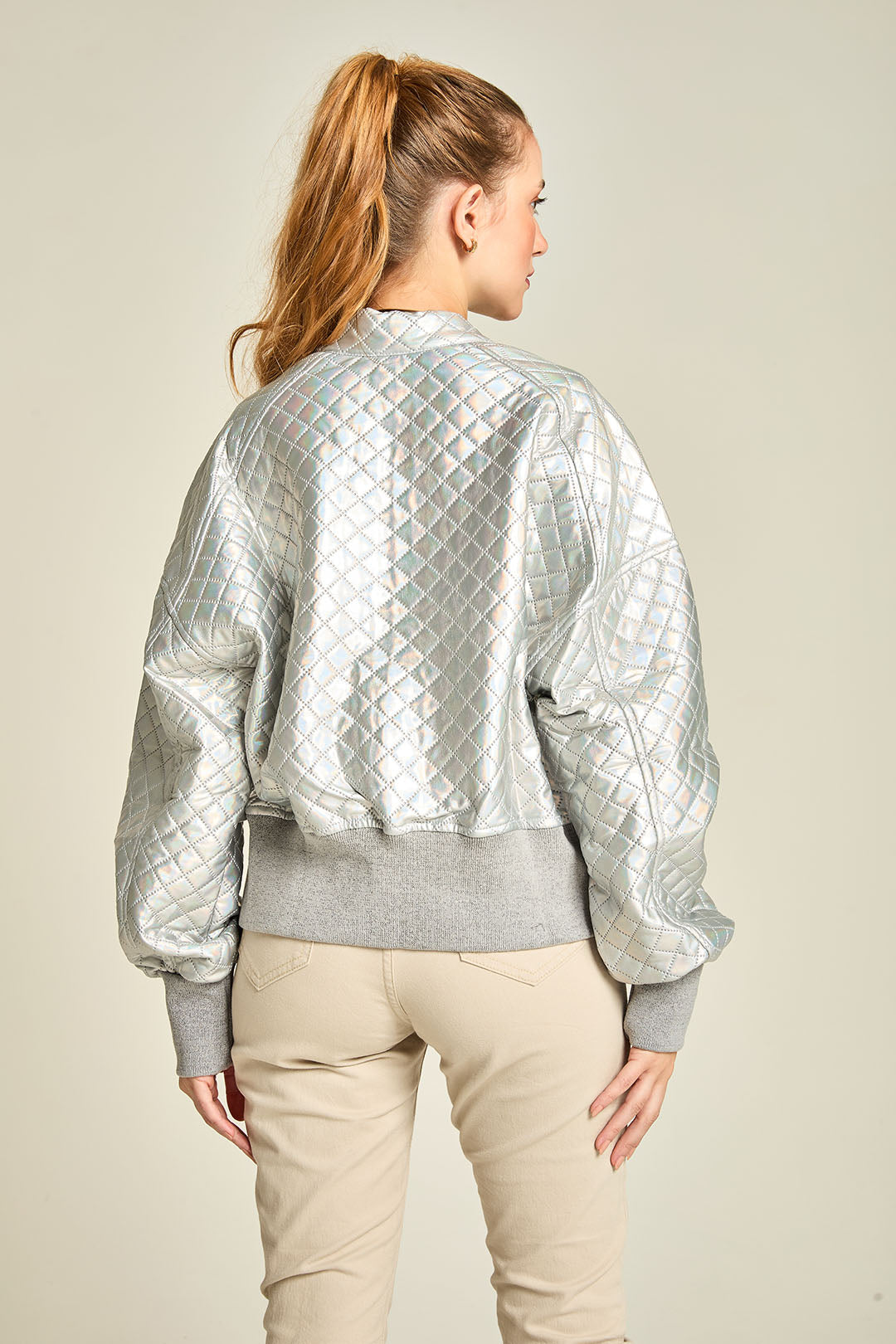 JQ BOMBER PUFFER GEOMETRICO