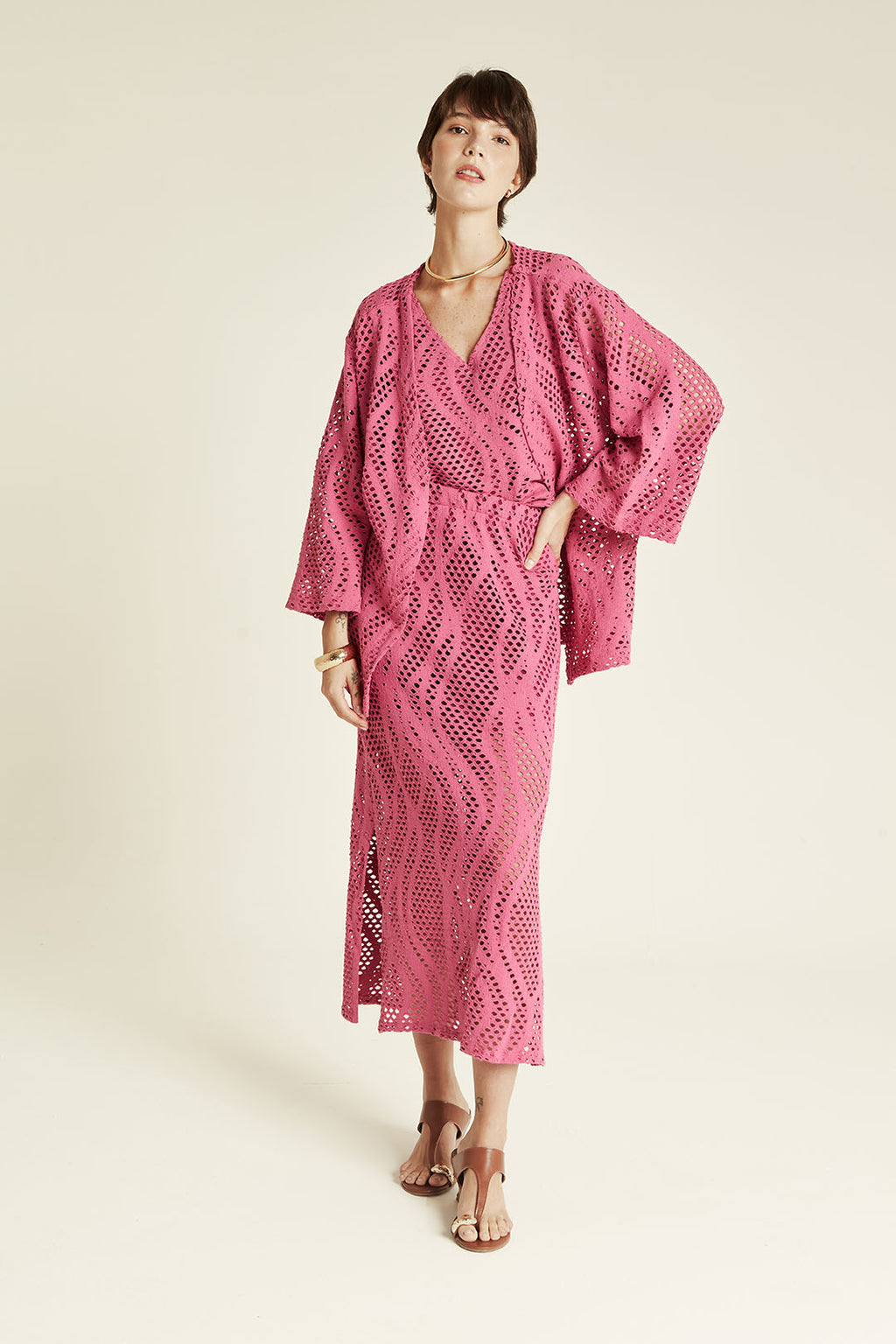 BLUSA CROCHET ROSA
