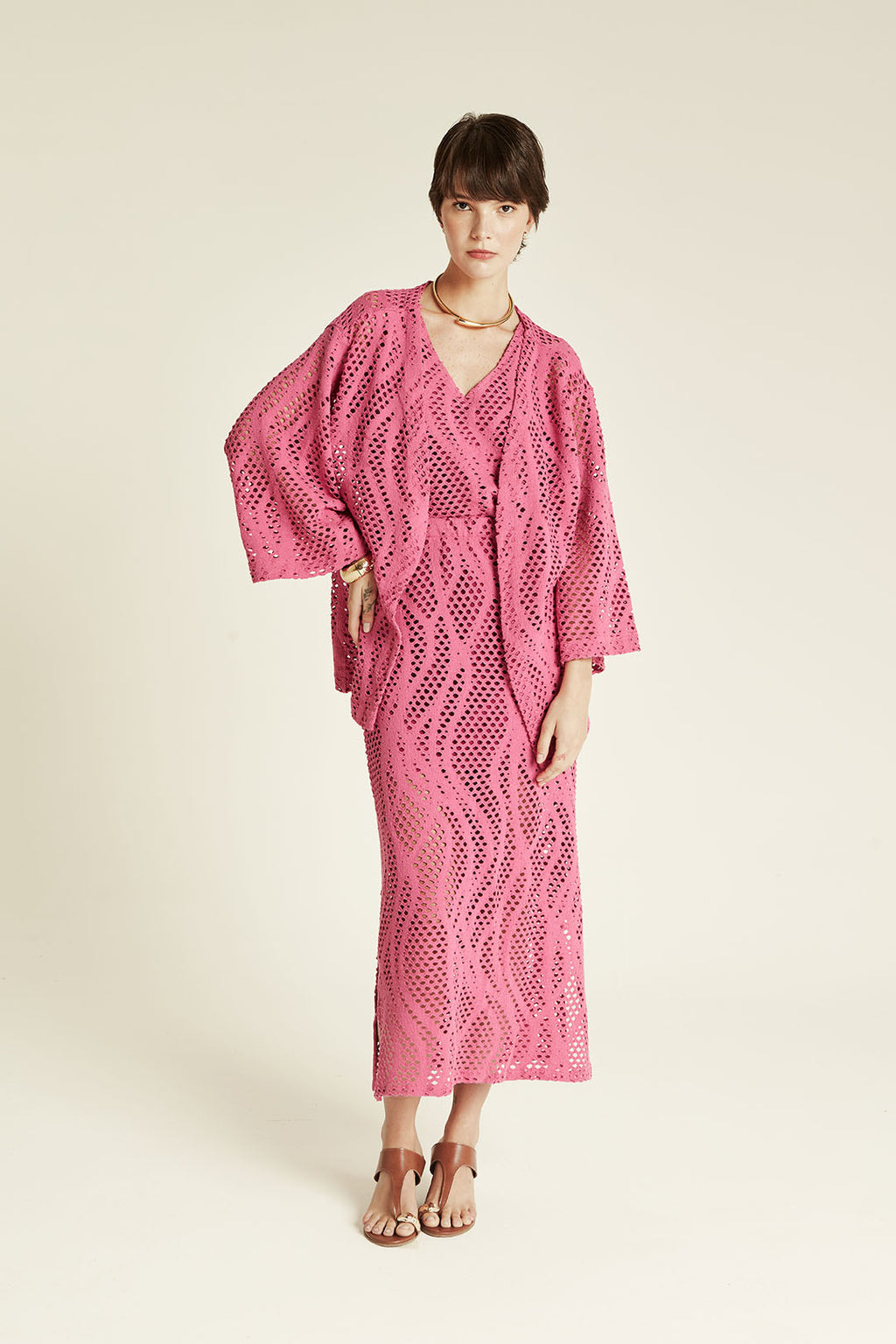 BLUSA CROCHET ROSA