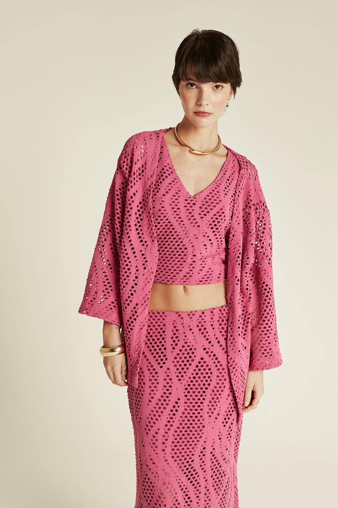BLUSA CROCHET ROSA