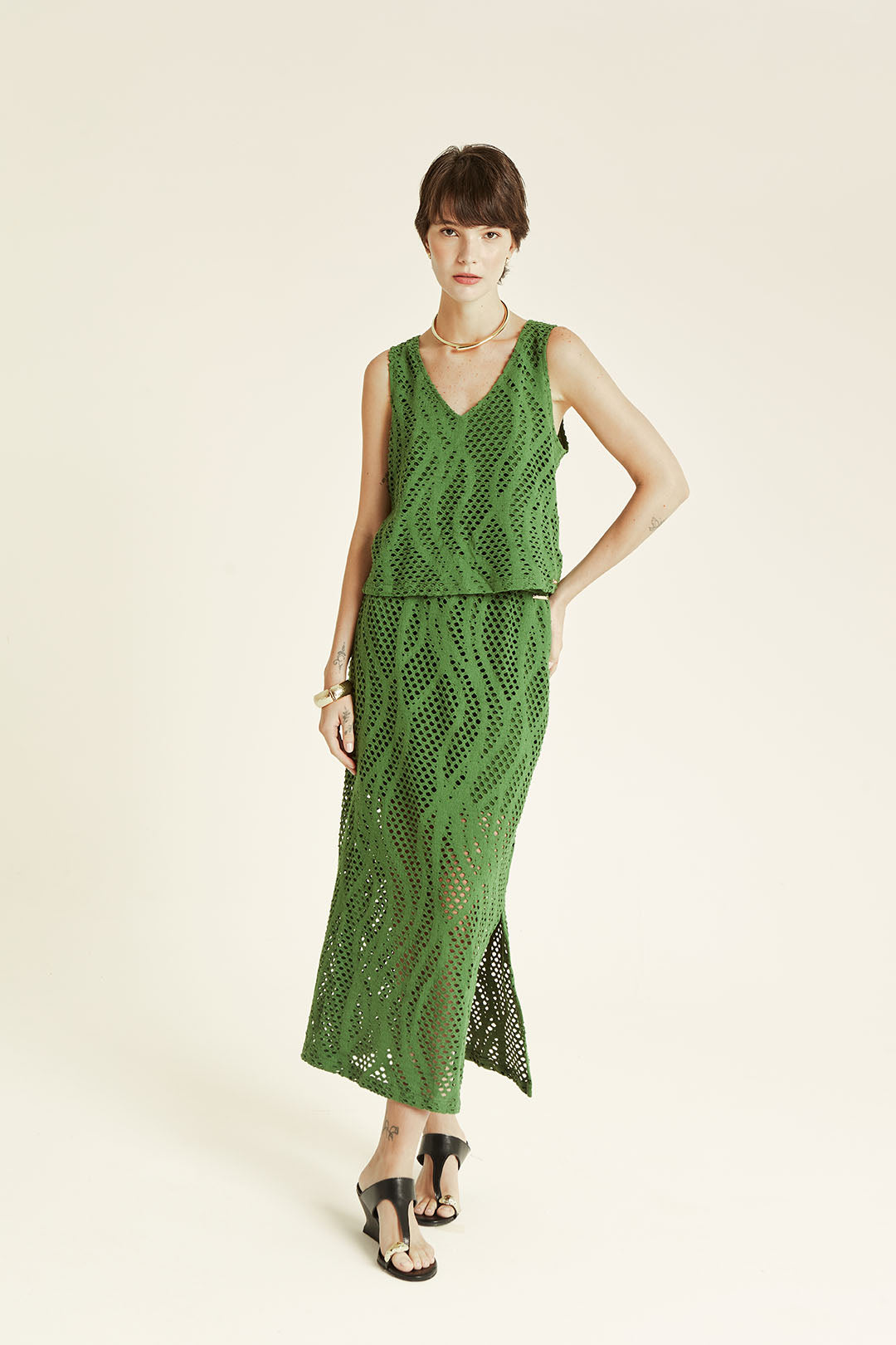 BLUSA CROCHET VERDE