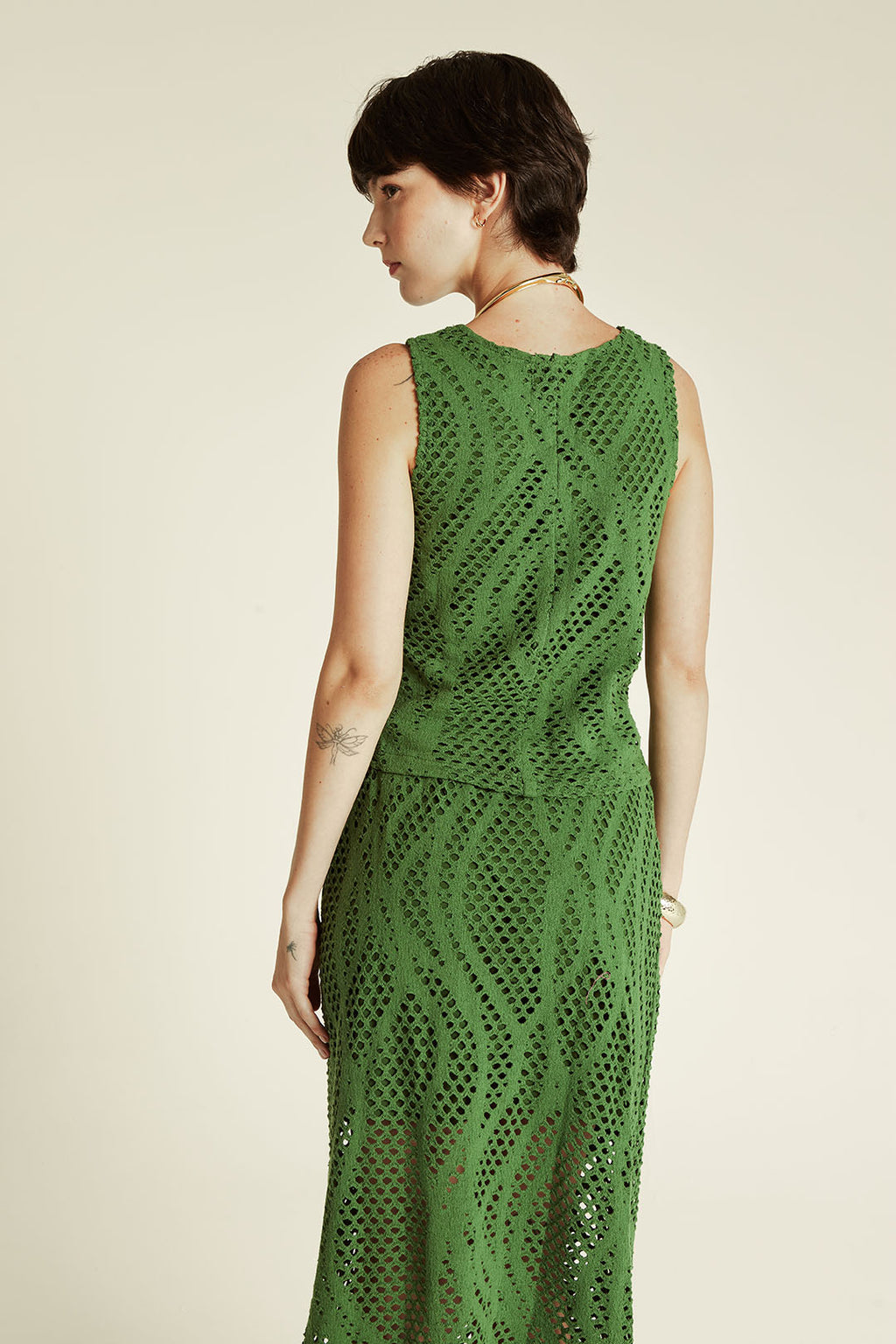 BLUSA CROCHET VERDE