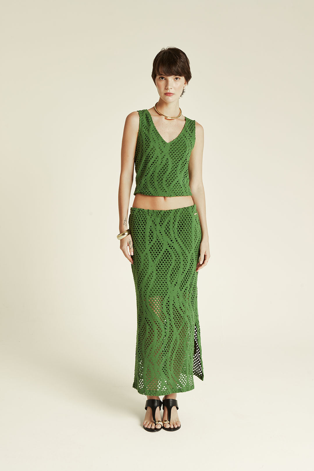 BLUSA CROCHET VERDE