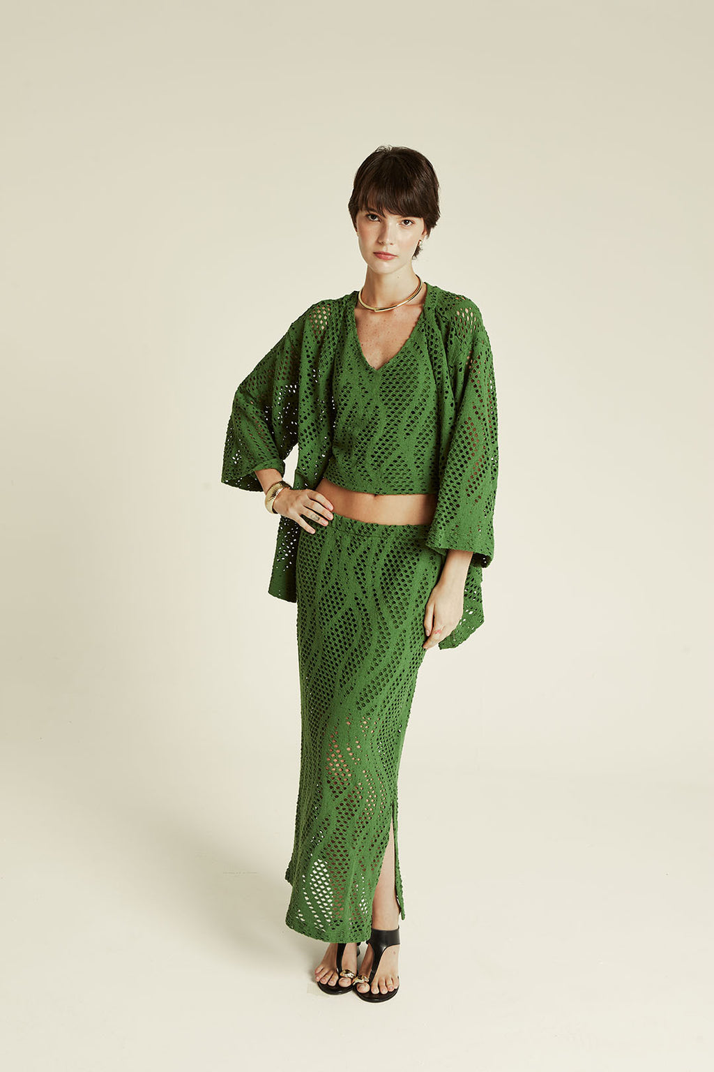 BLUSA CROCHET VERDE