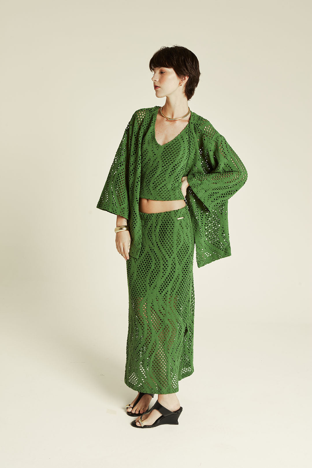 BLUSA CROCHET VERDE