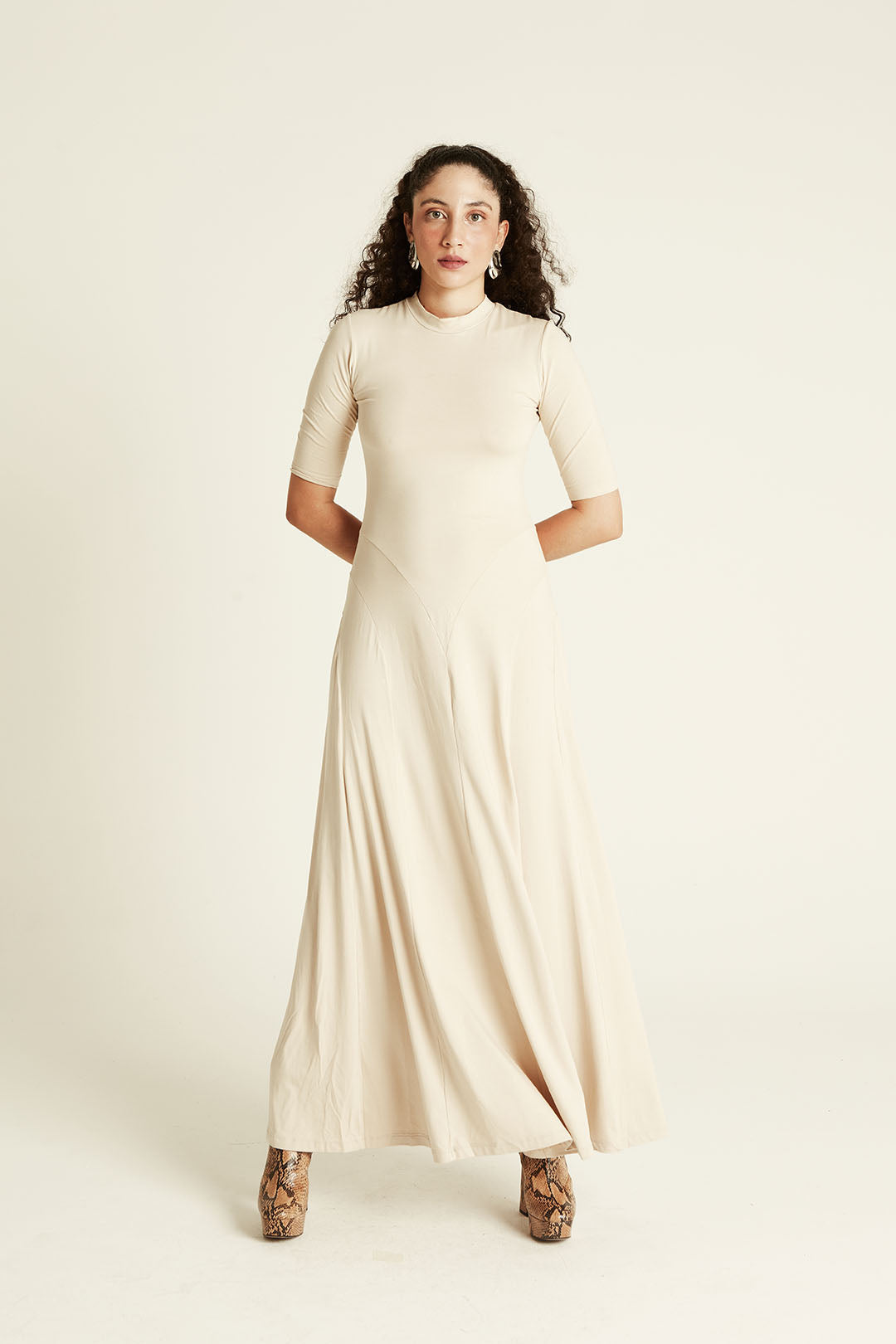 VESTIDO MALHA MANGA 3/4