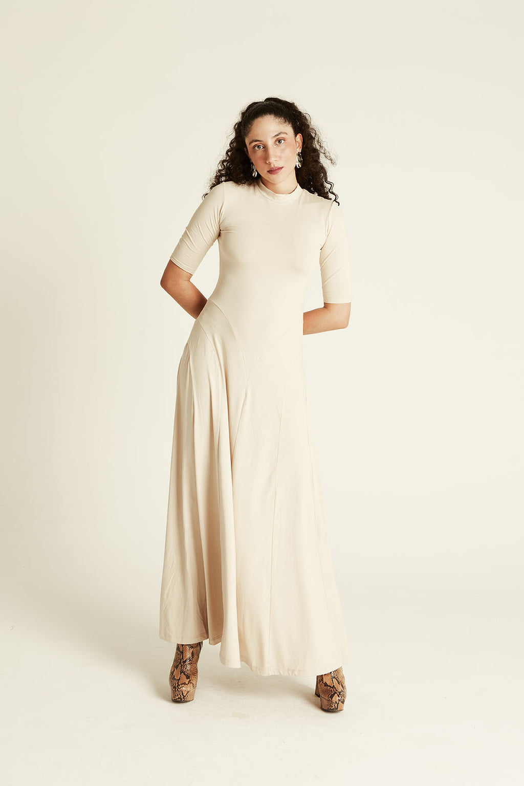 VESTIDO MALHA MANGA 3/4