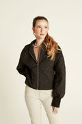 JQ BOMBER PUFFER GEOMETRICO