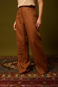 Calça Marrom Linho Puro