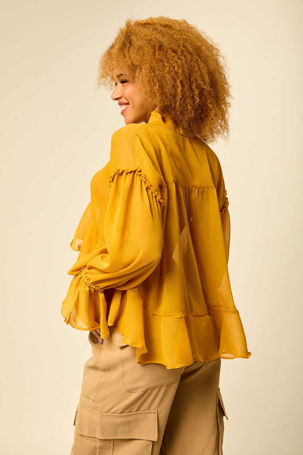 BLUSA BIANCA MOSTARDA