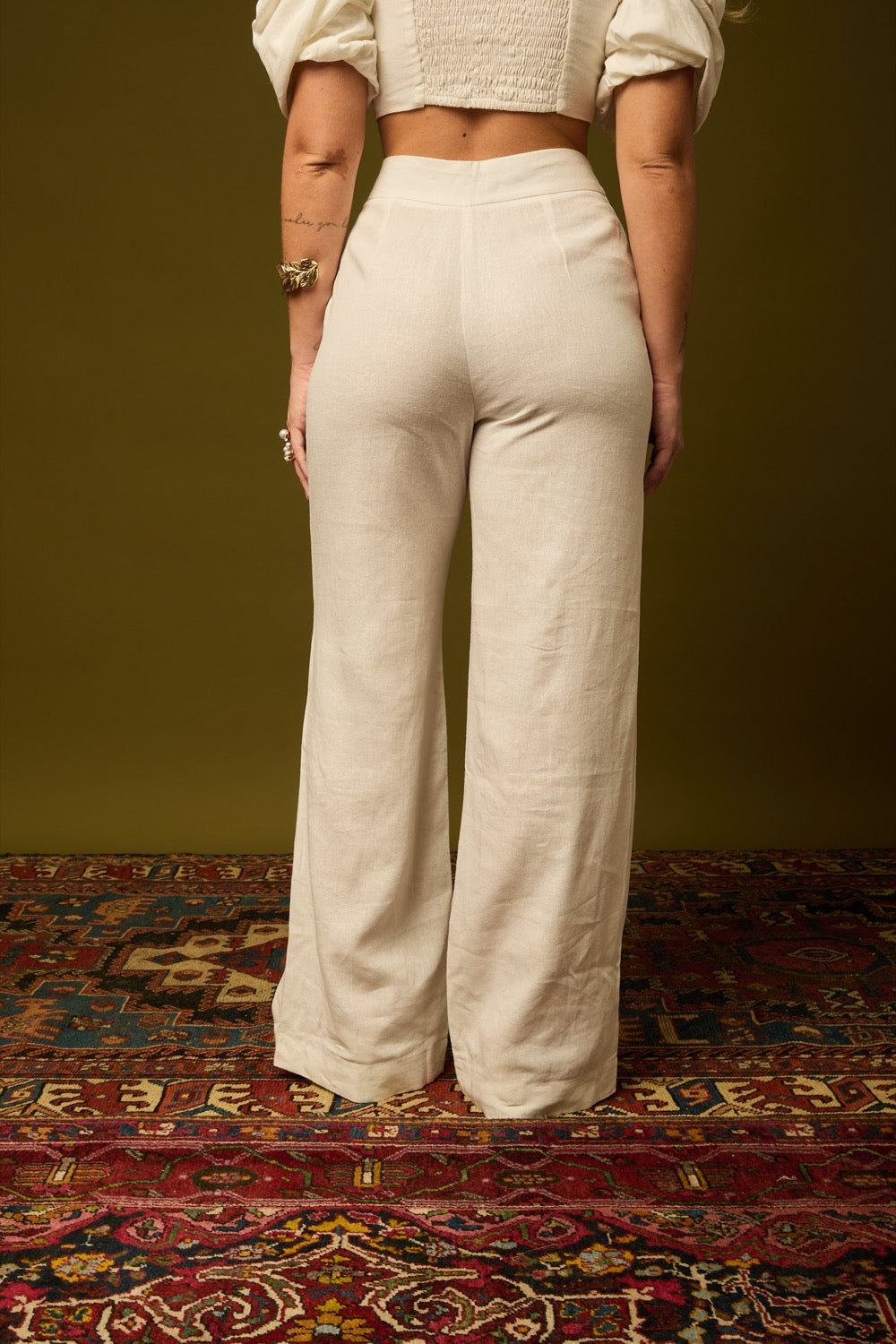 Calca Off White/Rose Nude