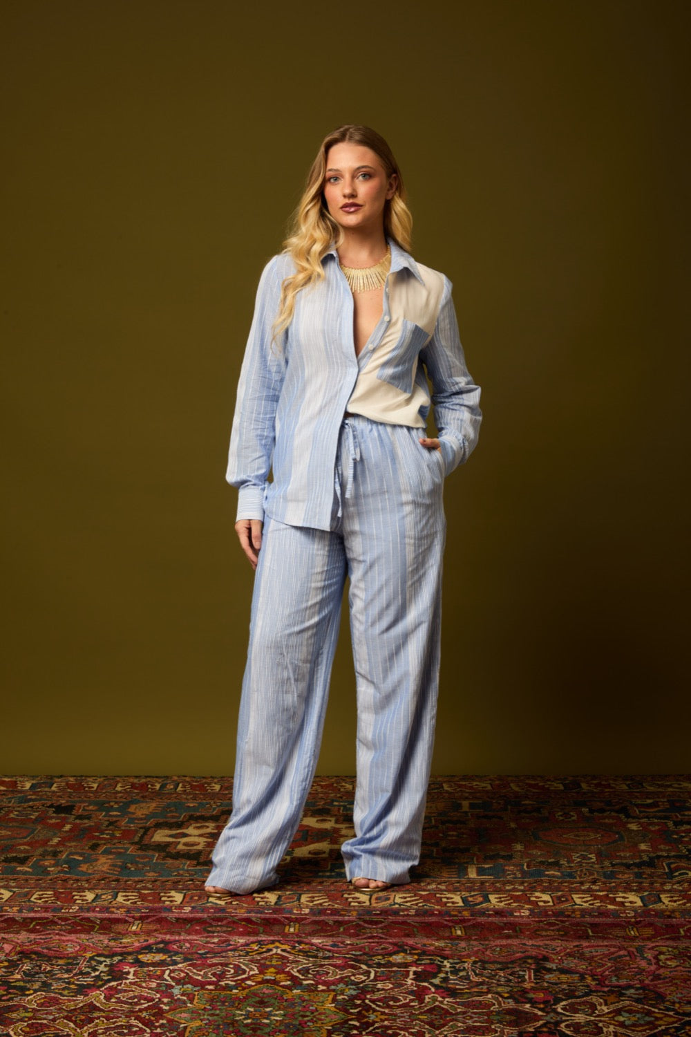 Camisa Listrada Det Liso