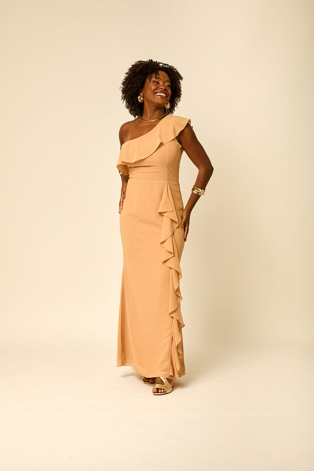 VESTIDO LONGO UM OMBRO
