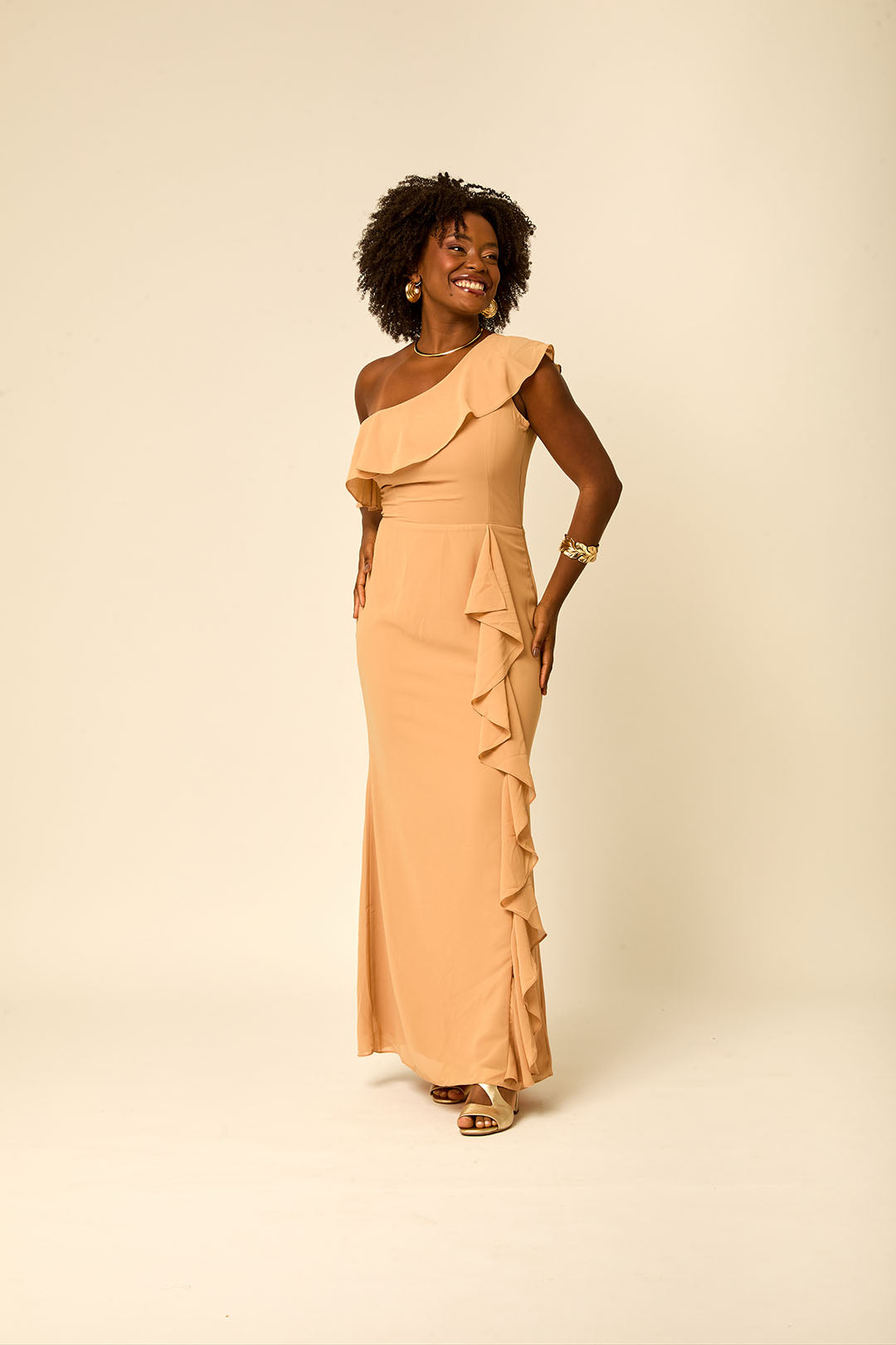VESTIDO LONGO UM OMBRO
