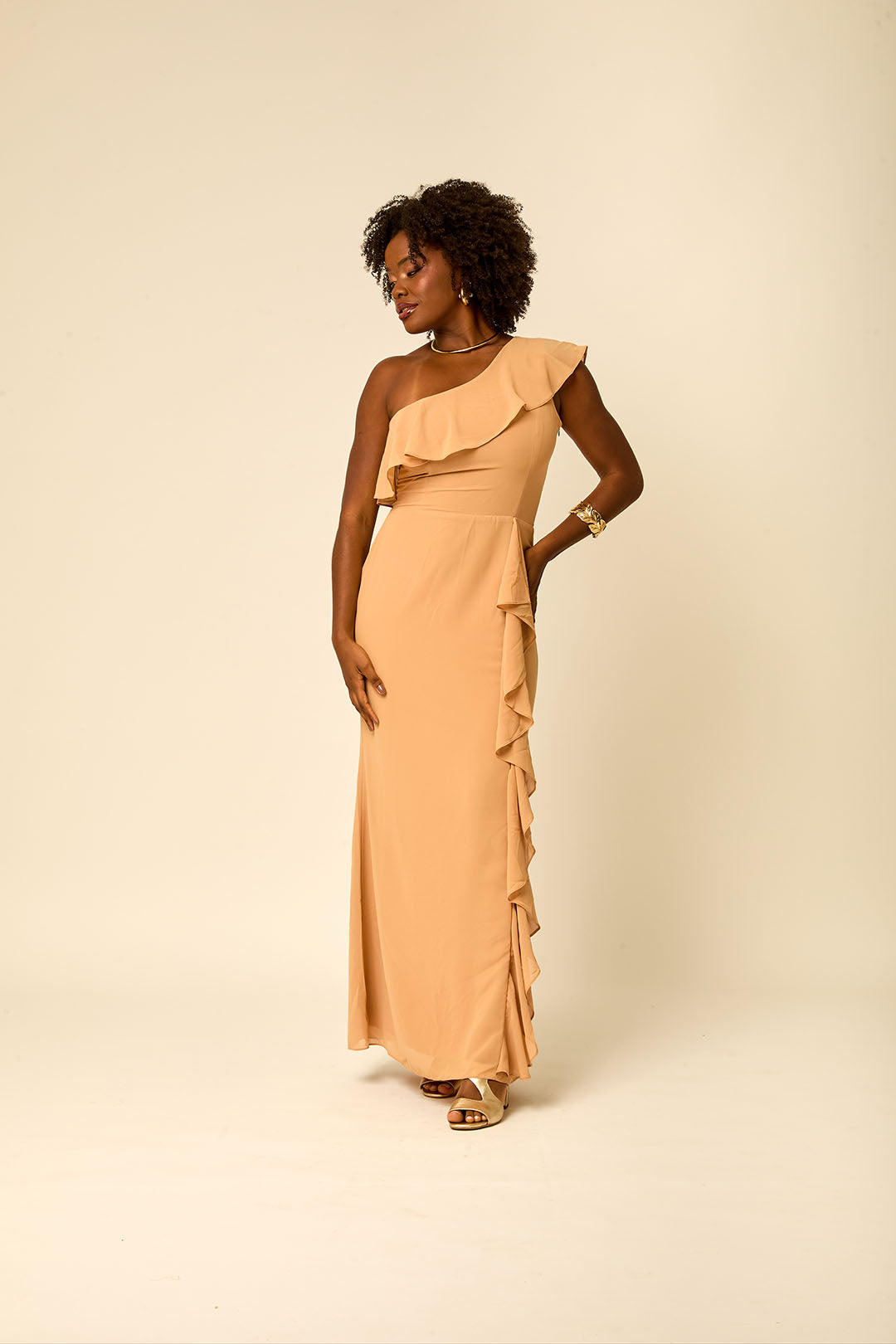 VESTIDO LONGO UM OMBRO