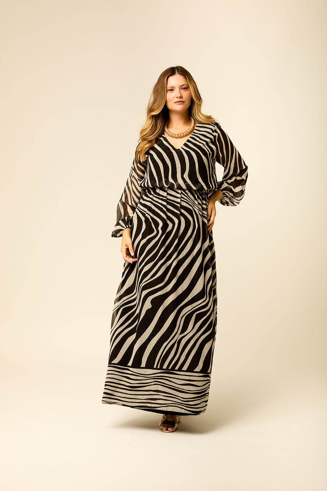 VESTIDO LONGO ZEBRA