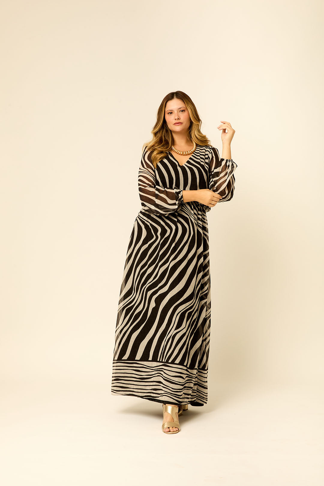 VESTIDO LONGO ZEBRA