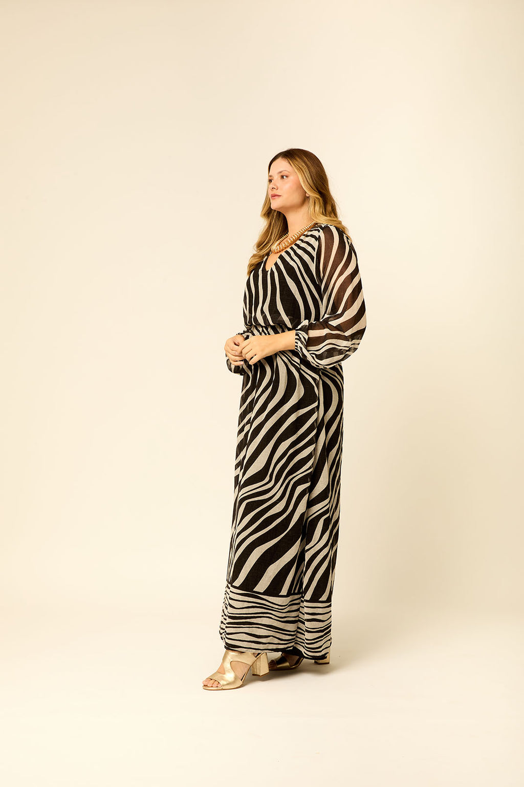 VESTIDO LONGO ZEBRA